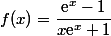  f(x)=\dfrac{\text{e}^x-1}{x\text{e}^x+1}